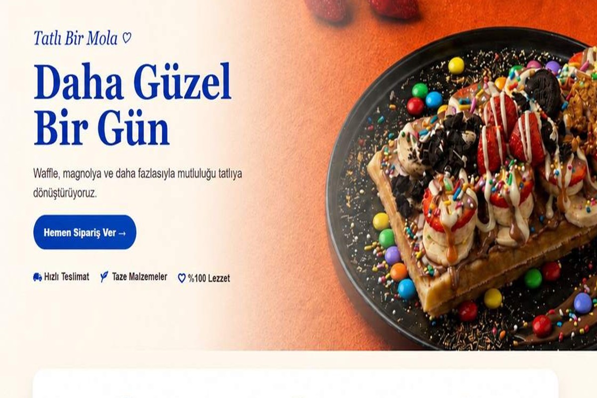Sweety Bakery web sitesi arayüz detayı 3